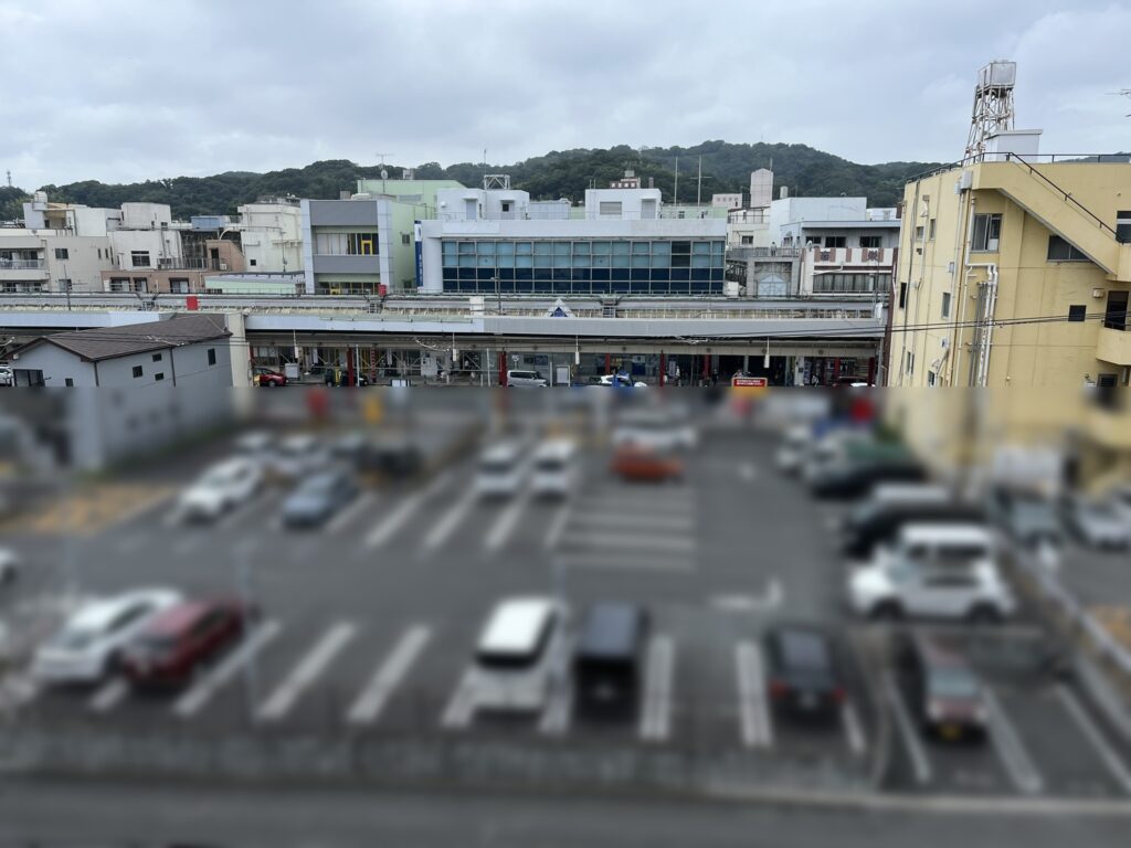 並木ビル屋上から見た衣笠商店街